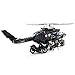 Police SWAT Helicopter with Motorcycle and Guns - Building Block Toy