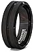 Duke Collections Mens Wedding Bands Black Tungsten Ring Brushed with Center Groove and Beveled Edges