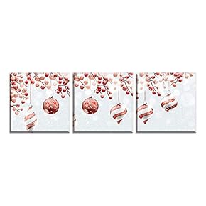 3 Piece Canvas Wall Art Christmas Canvas Prints Home Artwork Decoration for Living Room,Bedroom - 12"x12"x3 Panels