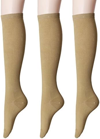 OSABASA Womens Casual Knee High Socks 3Pairs Solid & Heart & Argyle &leopard Pattern Colors Fashion Socks