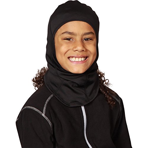 Turtle Fur Kids Comfort Shell UV Ninja Face Mask Lightweight Balaclava Black