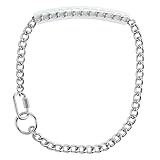 Weaver Leather Chain Goat Collar with Rubber Grip, Chrome Plated, 24-Inch