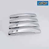 E-Autogrilles Triple Chrome Plated ABS 4 Door Handle Cover with Smart Keyhole for 07-13 Nissan Altima / 04-09 Nissan Quest / 07-12 Nissan Sentra / 04-08 Nissan Maxima (64-0406)