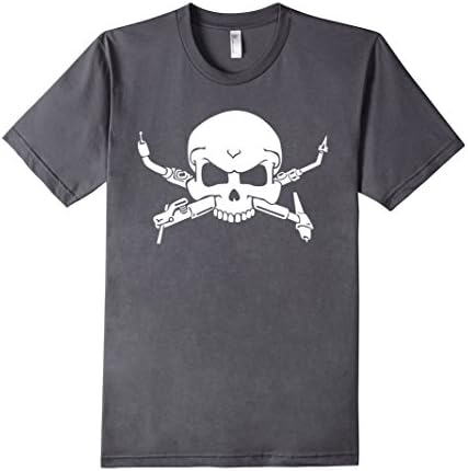 Men's Welder Crossbones T-shirt - welding rod gas torch wire shirt Medium Asphalt