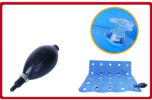 Healthcom Inflatale Wheelchair Mobility Scooter Cushions Seat Cushion Heat Sealed Construction for Durability Back Support for Office Chair,Car,Truck,Plane,Wheelchairs,etc,Blue - Thumbnail 6