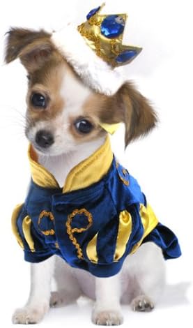 Chien Fantaisie Costume Robe Manteau Petit Prince Dans Blue Velvet Avec La Couronne D Or Grand Pour Des Parties Et Occasions Spcial Taille 10 25 Cm Amazon Fr Cuisine Maison