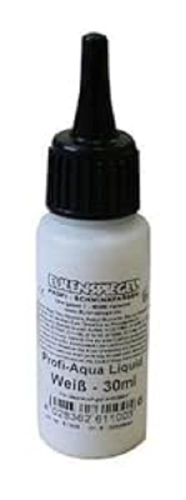 Eulenspiegel 611005 Liquid Aqua Professional Make-Up, 30 ml, White