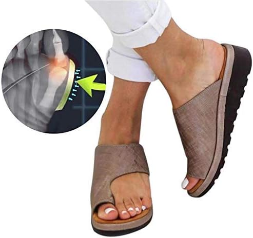 Godya Womens Platform Sandals Comfortable Summer Beach Travel Slippers Shoes for Big Toe Bone Correction