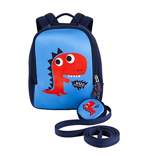 JiePai Dinosaur Toddler Kids Backpack with Harness Leash for Boys Girls Age 1-3