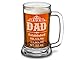 Dad Beer Mug Personalized from Son Daughter with Birth Dates for Fathers Day Daddy Beer Stein Engraved Husband 1st Father's Day Mens