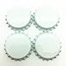 IGOGO 100 PCS Crown Bottle Caps Double Both Sided Colors Craft Linerless 2 Sided White