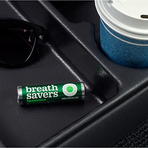 BREATH SAVERS Spearmint Sugar Free Breath Mints Rolls, 0.75 oz (24