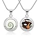 Chuvora 925 Sterling Silver White Shiva Eye and South African Turban Shell Reversible Necklace, 18 inches