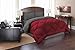 Elegant Comfort All Season Goose Down Alternative Reversible 3-Piece Comforter Set- Available in and Colors, Full/Queen, Red/Gray