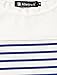 Allegra K Women's Round Neck Long Sleeves Color Block Striped Tops T Shirts Blue M US 10