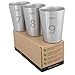 Better For Your - Small Stainless Steel Double Wall Tumbler Cups, 8oz (250ml) - Set of 3 - Numbers and Words 7-8-9