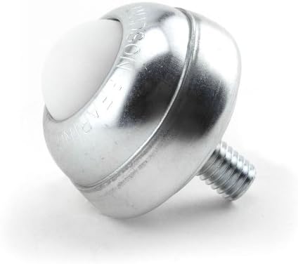 SBT-1 Stud Mounted Nylon Ball Transfer, Carbon Steel, 1" Diameter, 35 lbs Load Capacity, 3/8"-16 Thread Stem (Case of 10)