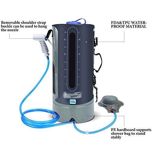 solar shower bag stand