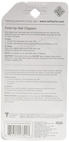 Safety 1st Fold-Up Nail Clipper, Arctic Blue, 2-Count