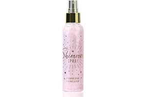 ZENTANMEI Glitter Spray for Hair and Body, Glitter Body Spray, Glitter Spray for Clothes, Quick-Drying Waterproofing Body Shimmer Spray Suitable for Stage Makeup, Festival Rave 3.72fl Oz (Pink)