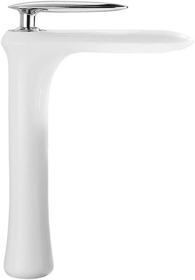 Grifos mezcladores de lavabo de baño de grifo de lavabo blanco elegante