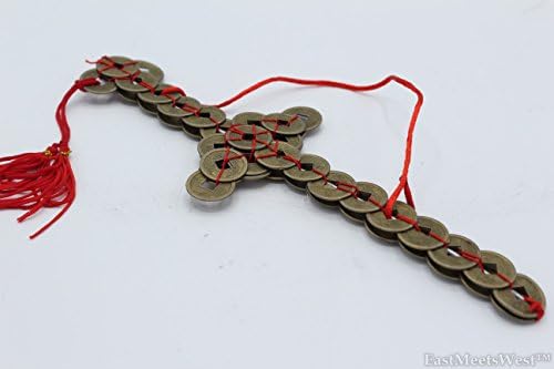 8.5" Chinese Lucky Feng Shui I Ching Emperor Coin Sword Knife Hanging Charm
