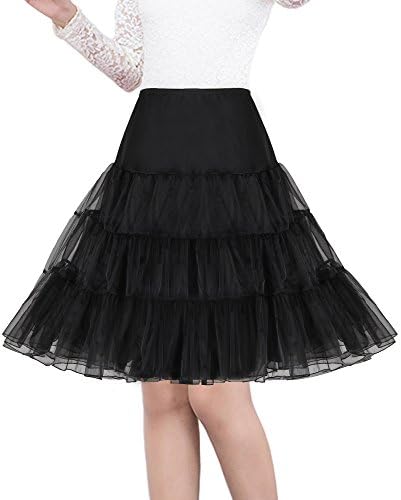 Shimaly Women's 50s Vintage Petticoat 26" Crinoline Rockabilly Tutu Skirt Slip S-3XL