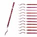 LuckyFine Lipliner Pencil Set with Pencil Sharpener (12-Pieces)
