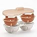 Microwave Egg Poacher BPA Free & Dishwasher Safe Dual Caves Poached Egg Maker Double Cups Egg Cooker Microwave Poached Egg Steamer Kitchen Gadget (Nordic Orange)