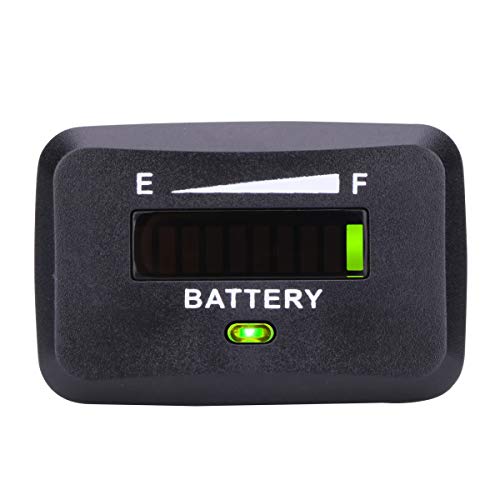 SEARON 48V Volt LED Battery Level Indicator Meter Gauge for EZGO Club Car Yamaha Golf Cart Forklift ATV Motorcycle Marine Van Vehicle.