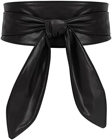 Amazon.com: macoking Thick Black Wide Obi Belts for Women  display picture 2