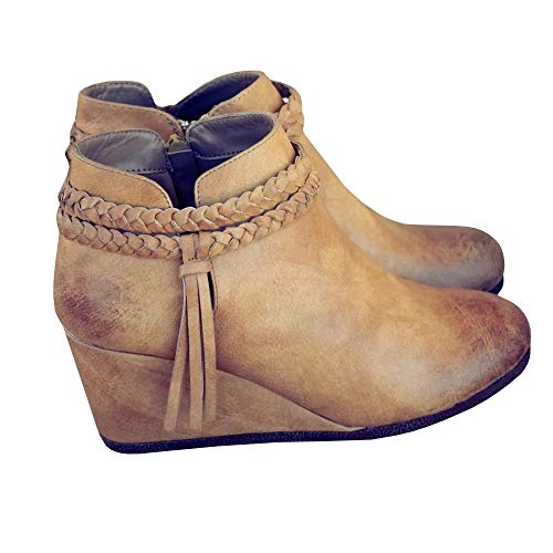 western wedge booties