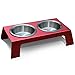 PetFusion Elevated Pet Feeder in Premium Anodized Aluminum (Short 4