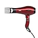 BERTA 1875W Tourmaline Ceramic & Negative Ionic Hair Dryer, 2 Speed 3 Heat Settings Cool Button with 4 Attachments, Professional Blow Dryer (Red)