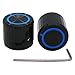 Taiss/ 2pcs Black Aluminum Rotary Electronic Control Potentiometer Knob For 6 mm Diameter Shaft, Volume Control Knob, Audio knob, Guitar Knob，Switch Knob, 20mm dia. x 17mm height Knob-2