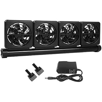 Petzilla Aquarium Chiller, Fish Tank Cooling Fan System for Salt Fresh Water (4-Fan)