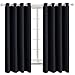 BGment Black Blackout Curtains for Bedroom - Grommet Thermal Insulated Room Darkening Block Out Curtains for Living Room, Set of 2 Panels, 52 x 63 Inch