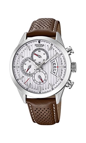 Festina Mens Chronograph Quartz Watch with Leather Strap F20271/1