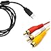eBerry 5Ft/1.5M USB A Male to 3 RCA Male AV A/V TV Camcorder Adapter Cord Cable for Video TV/DVD Player