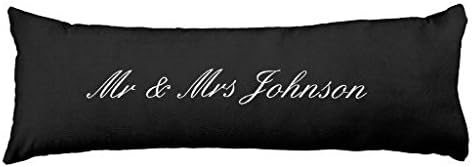 Personalized Mr and Mrs Body Pillow Case Cotton Modern Cushion Cover Long Pillow Sham for Bed 20x54