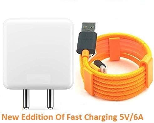 VOZC 100% Mclaren Edition 6AMP/5V WRAP/Dash Charger with Type-C Cable 5V 6A Warp Charger Cable Nylon Braided USB C Dash Charging Cable Compatible with OnePlus 7 Pro/ 7, 6T/ 6, 5T/ 5, 3T/ 3