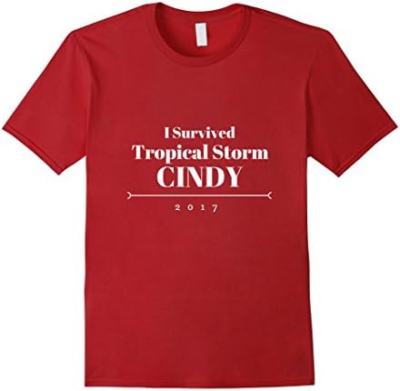 Mens Tropical Storm Cindy T-Shirt XL Cranberry