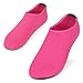 SHOESKISS Barefoot Water Skin Shoes Aqua Socks for Beach Swim Surf Yoga Exercise (3. L(W:8-9, M:7-8), Pink)
