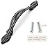 CBTONE 10 Pack Flat Black Cabinet Hardware Handle Pull - 2-1/2