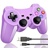 Double Vibrating Wireless Controller PS3 Charge Cable (Bright Purple).
