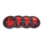 4pcs 56.5mm Skull Logo Car Hubcaps Wheel Sticker Covers Rims Emblem Center Cap Car Styling For Audi