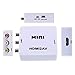 HDE HDMI to RCA Converter 1080p HDMI to AV 3RCA Composite Audio Video A/V CVBS Adapter Support PAL/NTSC with USB Power Cable