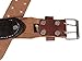Leather Gold Padded Tool Belt 2106, 2.5 Inches Wide, Double Prong Buckle and 2 Hole Rows, Comfortable Mesh and Foam Padding