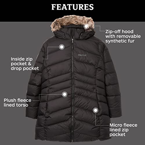Marmot Women’s Montreal KneeLength Puffer Coat DownInsulated, Water