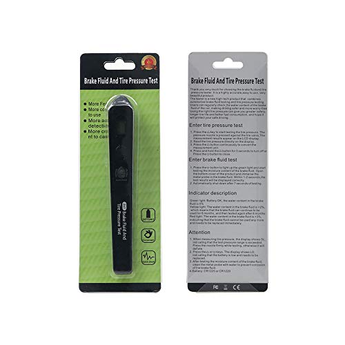 Brake Fluid Liquid Tester Pen & Tire Pressure Tester 2 in 1 LED Universal Detector